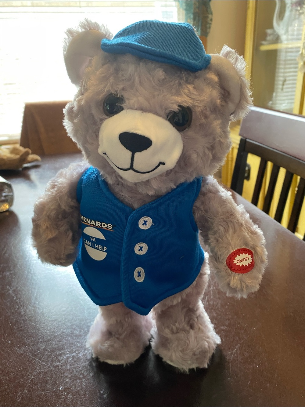 Plush Bear with Blue Vest and Cap - Kids Hat Accessorydancing and sings